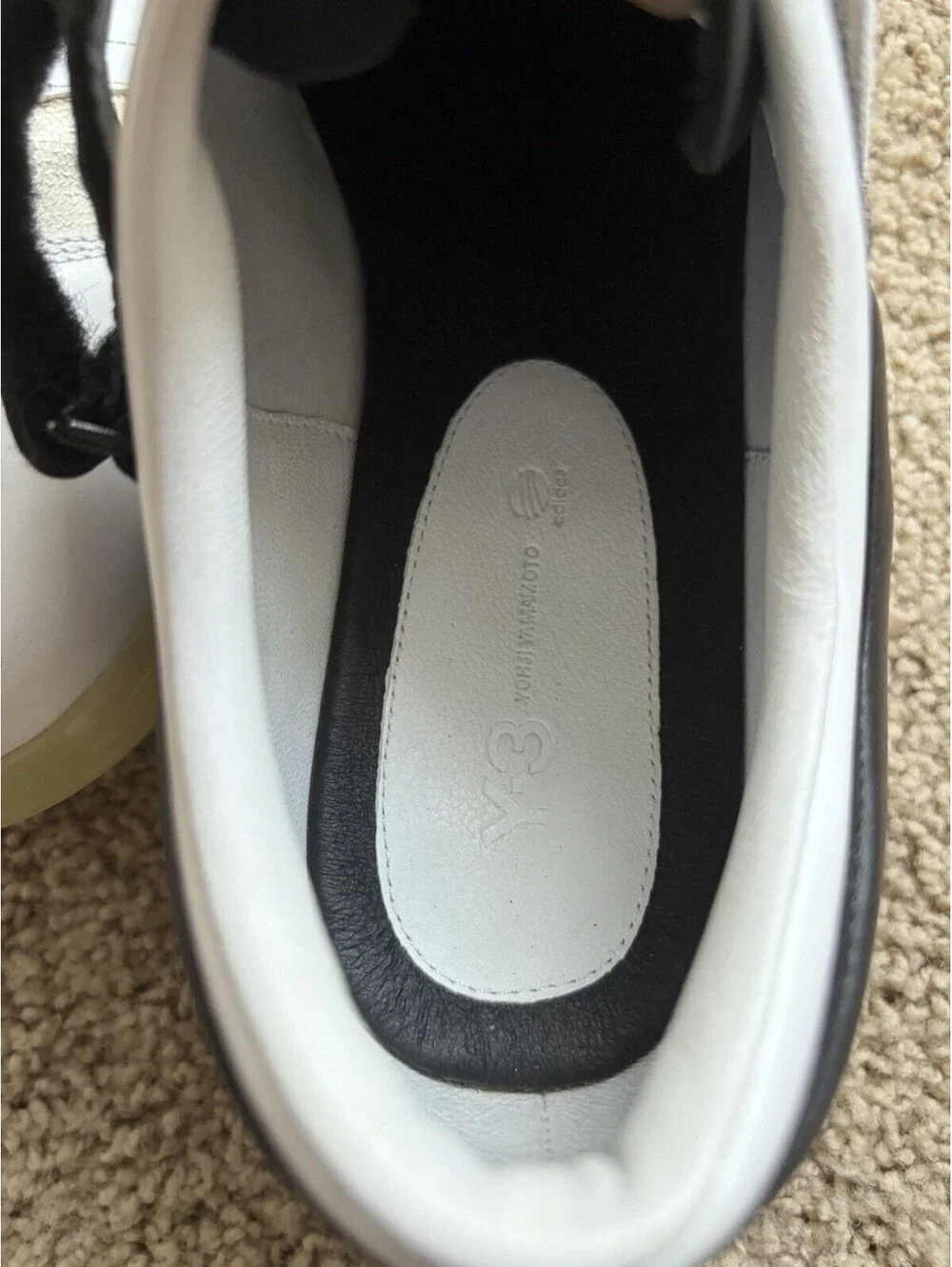 Adidas Y-3 Yohji Yamamoto Sneakers Low Too Sneakers UK 9D US 10M Black White